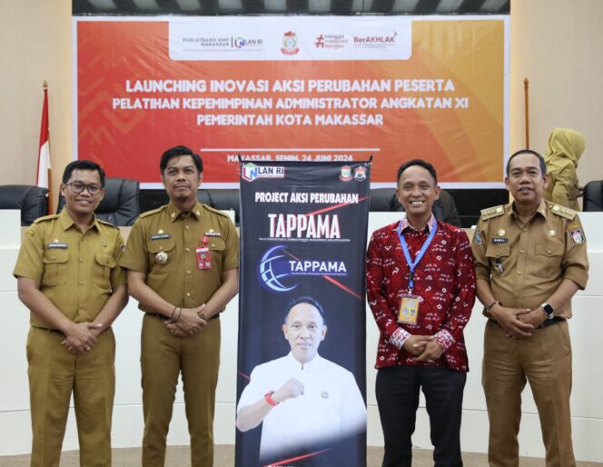 
Pj Sekda Makassar Resmi Launching 20 Inovasi Aksi Perubahan Peserta PKA Angkatan XI