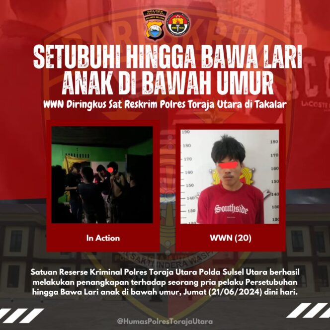 
Pelaku Pedofilia Diringkus Sat Reskrim Polres Toraja Utara di Kabupaten Takalar