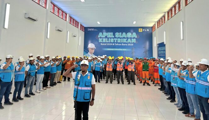 
PLN UID Sulselrabar Gelar Apel Siaga Kelistrikan Pastikan Listrik Aman di Nataru